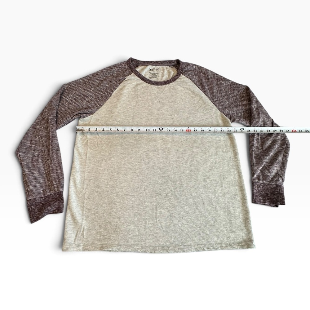 Arizona Baseball Tee Mens XL Gray Burgundy Raglan Long Sleeve Shirt - Picture 4 of 8